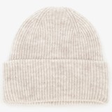 Ribgebreide dames muts wit