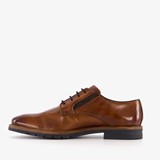 Leren heren veterschoenen cognac bruin