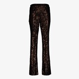 Dames glitter flared legging bruin