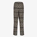 Dames pantalon zwart met print