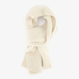 Ribgebreide dames sjaal beige