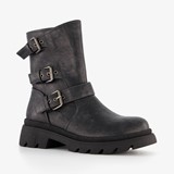 Blue Box dames biker boots met gespen grijs