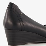 Dames ballerina's met sleehak zwart