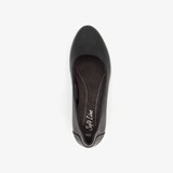 Dames ballerina's met sleehak zwart