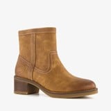 s.Oliver dames enkellaarsjes met hak cognac