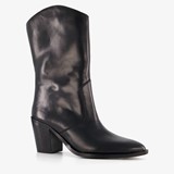 Harper leren dames western laarsjes zwart