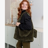 Teddy dames tas met portemonnee groen