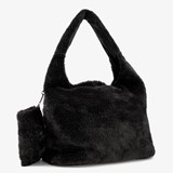 Renato Lucci teddy dames tas met portemonnee zwart