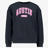 Vilou meisjes sweater tekstopruk zwart