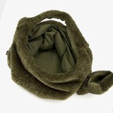 Teddy dames tas met portemonnee groen