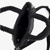 Stoffen schoudertas zwart