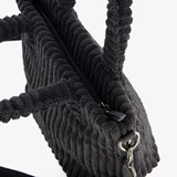 Stoffen schoudertas zwart