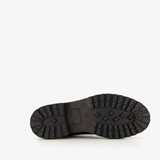 Leren dames veterboots zwart