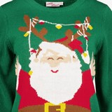 Dames kersttrui Kerstman groen