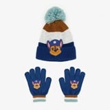 Paw Patrol Chase kinder set muts handschoenen