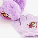 Kinder set oorwarmers handschoenen