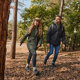 Padded heren softshell jas zwart