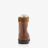 Leren dames veterboots bruin