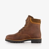 Leren dames veterboots bruin