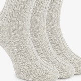 3 paar Noorse sokken lichtgrijs