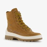 Be Mine leren dames veterboots cognac