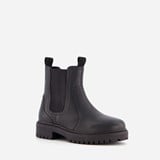 Hush Puppies leren kinder Chelsea boots zwart
