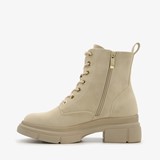 Dames veterboots beige