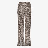 Dames wide leg pantalon met panterprint