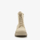 Dames veterboots beige