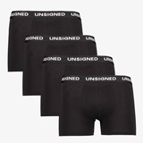 Unsigned heren boxershorts 4-pack zwart