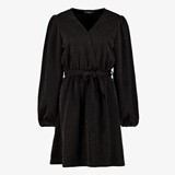 TwoDay dames omslag jurk met glitter details zwart