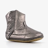 Groot leren babyschoenen metallic grijs