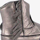 Leren babyschoenen metallic grijs