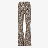 Meisjes flared broek met luipaardprint