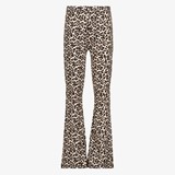 Meisjes flared broek met luipaardprint