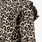 Meisjes shirt met luipaardprint en ruches