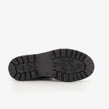 Leren meisjes veterboots zwart