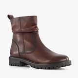 Hush Puppies leren dames enkellaarsjes bruin