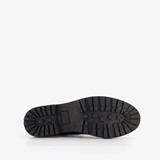 Leren dames enkellaarsjes zwart