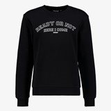 Unsigned jongens sweater met tekstopdruk zwart