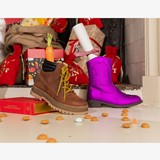 Meisjes western laarsjes metallic paars