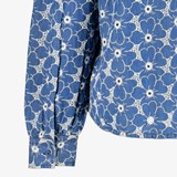 Dames blouse met bloemen blauw