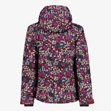 Kinder ski-jas met bloemetjes roze