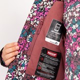 Kinder ski-jas met bloemetjes roze