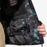 Heren ski-jas met print zwart blauw