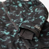 Heren ski-jas met print zwart blauw