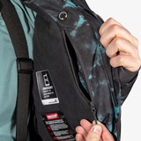 Heren ski-jas met print zwart blauw