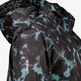 Heren ski-jas met print zwart blauw