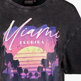 Dames T-shirt met acid wash en print