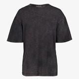 Dames T-shirt met acid wash en print